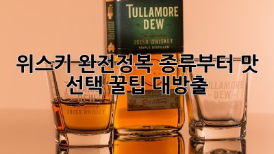 위스키🥂 완전정복! 종류부터 맛, 선택 꿀팁 대방출🍯