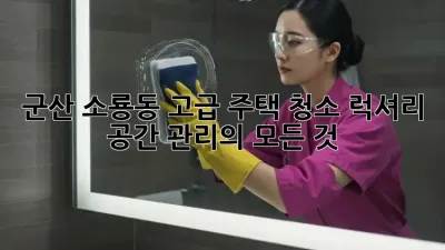 군산 소룡동 고급 주택 청소: 럭셔리 공간 관리의 모든 것